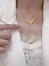 卡百瑞黃金項(xiàng)鏈流蘇蝴蝶結(jié)吊墜足金999金鎖骨鏈送女友情人節(jié)禮物 5G黃金流蘇蝴蝶項(xiàng)鏈 約5.2g 曬單實(shí)拍圖