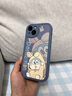 美十美分（MSMF）新款叮當貓蘋(píng)果情侶手機殼卡通動(dòng)漫哆啦A夢(mèng)皮紋質(zhì)感軟殼可愛(ài)藍胖子適用男女款全包防摔保護套 輕奢小羊皮【薰衣草】兔耳朵-XN27Y iPhone13 曬單實(shí)拍圖