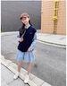 皮爾卡丹（pierre cardin）女童襯衫連衣裙套裝春秋裝2025新款兒童針織馬甲中大童學(xué)院風(fēng)裙子 襯衫連衣裙+馬甲 160cm 曬單實(shí)拍圖