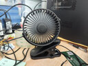 BZBC小風(fēng)扇usb電風(fēng)扇小電扇桌面臺扇辦公宿舍學(xué)生戶外大風(fēng)力床頭車載迷你便攜嬰兒車壁掛夾式充電扇 0mAh 插線款【黛墨黑】 曬單實拍圖