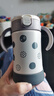 利其爾（Richell）保溫杯兒童水杯吸管杯不銹鋼寶寶水杯吸管杯保溫學(xué)生用便攜 波點 300ml 曬單實拍圖
