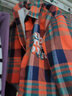 G.duck男童襯衫加絨春秋裝2024新款童裝兒童格子襯衣長(cháng)袖保暖加厚中大童 橘色 格子衫 加絨 120 (參考年齡6-7歲)碼(參考年 曬單實(shí)拍圖