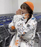 丹珠娜兩面穿羊羔毛絨外套女2024年新款潮冬季雙面穿棉服正反穿棉衣女 白藍雙面穿 M 曬單實拍圖