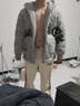 姿妍夢(mèng)男士睡衣冬季夾棉三層加厚加絨雙層絨家居服秋冬款珊瑚絨棉襖套裝 3133#夾棉款-零下可穿 男款拉鏈 XL 碼 175cm/130-150斤 曬單實(shí)拍圖