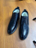 卡帝乐鳄鱼（CARTELO）商务英伦正装保暖加绒男士皮鞋子男冬季棉皮鞋1513 黑色加棉款 40 实拍图