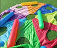 打地鼠彩虹傘幼兒園兒童游戲體育運活動(dòng)道具戶(hù)外早教感統訓練器材 圓形2米 9個(gè)洞 餸充氣棒3個(gè)+打氣筒1+收納袋1 曬單實(shí)拍圖