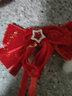 千寶萊新年女童紅色過(guò)年蝴蝶結小女孩可愛(ài)發(fā)卡頭飾兒童發(fā)飾 紅色毛毛飄帶 曬單實(shí)拍圖