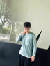 真維斯長(zhǎng)袖t恤男士夏季新款圓領(lǐng)寬松休閑百搭體恤內(nèi)搭打底衫上衣服 T313白色 XL 曬單實(shí)拍圖