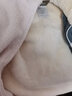 譽露短外套女加絨加厚運動服套裝女秋冬羊羔絨長袖連帽衛(wèi)衣加厚外套女 米白深灰 S（適合90-110斤) 曬單實拍圖