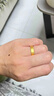 中國黃金（CHINA GOLD）黃金戒指男士素圈寬面實心戒指女結(jié)婚訂婚情侶對戒送老公對象禮物 【14圈口】約4.8g 曬單實拍圖