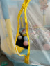 曼迪卡威（Mdikawe）蹦蹦床室内家用儿童宝宝弹跳跳床小孩玩具成人健身带护网 撞色烤漆单杠款蓝/直径1.5米 加厚护网/吸盘静音防滑腿 实拍图