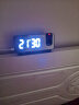 艾瑞曼 现代简约投影闹钟LED大屏电子时钟USB插电数字卧室床头夜光钟表 黑色2282-镜像投影插电款 实拍图