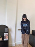 卡爾美（KELME） × WIND AND SEA 潮牌聯(lián)名款圓領(lǐng)衛(wèi)衣男秋季新款磨毛套頭衫 深藍(lán)色 M 曬單實(shí)拍圖