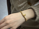 中國黃金（CHINA GOLD）竹節(jié)黃金手鏈女足金手鐲三金首飾七夕情人節(jié)禮物送女友老婆生日 [京速達]升級版-足金竹節(jié)手鐲 曬單實拍圖