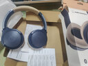 鐵三角（Audio-technica） S220BT 無(wú)線(xiàn)有線(xiàn)藍牙頭戴式耳機 超長(cháng)久續航 便攜式耳機 快速充電 適用華為蘋(píng)果安卓 NBG 藏藍/米混色 曬單實(shí)拍圖
