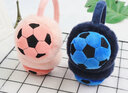 沐銘爾萊兒童耳包男孩子耳罩保暖耳套冬季兒童防凍防風(fēng)護耳耳暖男童女童調節毛絨耳捂耳包 足球-藍色(可調大小) 曬單實(shí)拍圖