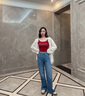 Calvin KleinJeans四季款女士潮流復古洗水微彈ck高腰寬松闊腿牛仔褲J223287 高腰闊腿版-牛仔淺藍-1AA 29 165/74A（2.16尺）72CM 曬單實拍圖