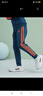 阿迪達斯 （adidas）兒童裝褲子秋季戶(hù)外休閑運動(dòng)褲防風(fēng)束腳褲  藍/橘 116 曬單實(shí)拍圖