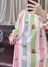 婷美【防螨抗菌純棉】睡裙女帶胸墊中長(cháng)款連衣裙家居服女士睡衣 L 曬單實(shí)拍圖