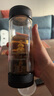 茶之戀茶水分離泡茶杯雙層玻璃杯子水杯便攜車(chē)載商務(wù)禮品定制 至臻版+純銀葫蘆 皮紋黑 曬單實(shí)拍圖