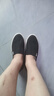 布舍元休閑青年男鞋防水板鞋軟底一腳蹬老北京布鞋男511-1240 黑色 40  曬單實(shí)拍圖