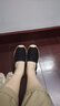 快樂瑪麗（J&M）漁夫鞋女夏季平底鏤空透氣懶人通勤一腳蹬單鞋子女 黑色 36  曬單實(shí)拍圖