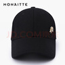 蒙奈特（MONAITTE）帽子女秋冬新款鴨舌帽休閑時(shí)尚運動(dòng)戶(hù)外顯臉小遮陽(yáng)四季棒球帽女 黑色 均碼 可調節（54-59CM） 曬單實(shí)拍圖