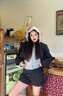 DXOT韓版高級棒球服休閑外套女2025秋季新款寬松慵懶百搭短款上衣ins 花灰色 外套 M 曬單實拍圖