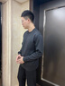 萊克斯頓【商場(chǎng)同款】男裝春季時(shí)尚休閑羊毛衫圓領(lǐng)針織衫打底上衣 深灰色 2XL 曬單實(shí)拍圖
