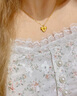 中國黃金（CHINA GOLD）足金蝴蝶結(jié)吊墜女款黃金項鏈節(jié)日生日禮物送女友老婆 蝴蝶結(jié)吊墜約0.3g【配S925鏈】 曬單實拍圖