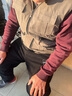 聚凱利中老年 皮毛一體 羊毛馬甲冬季戶外男士 內(nèi)膽可拆卸 加厚保暖馬夾 卡其色無襯款 (羊毛貼身更舒適) 4XL （適合165-185斤） 曬單實拍圖