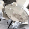 鴻秀巖板實(shí)木餐桌家用小戶(hù)型餐桌椅組合可伸縮折疊方圓兩用餐桌吃飯桌 【12mm巖板】伸縮餐桌 130*80*75cm 曬單實(shí)拍圖