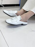 愛(ài)步（ECCO）穆勒鞋女 倪妮同款夏季優(yōu)雅方頭流蘇包頭半拖涼鞋 安妮208533 亮白色20853301002（牛皮） 37 曬單實(shí)拍圖