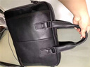 勞斯名爵英國公文包男真皮手提包新款男士頭層牛皮文件包大容量電腦包 款式一黑色39*8*29 精美禮盒包裝 曬單實(shí)拍圖