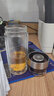 述作 玻璃杯茶杯男士雙層茶水分離泡茶杯辦公室高檔便攜過(guò)濾水杯 紺青藍(lán)（一品茶道杯） 320ML 曬單實(shí)拍圖