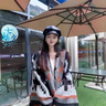 CRANTA KOMEIA圍巾女2025新款民族風(fēng)大披肩斗篷旅游毛毯生日七夕情人節(jié)禮物 拼色 高級(jí)感輕奢時(shí)尚百搭ck風(fēng) 曬單實(shí)拍圖