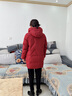 俞兆林中年媽媽裝羽絨服女中長款冬裝棉服2025新款外套中老年人大碼棉衣 JF0118-酒紅色【羽絨服】  加厚 XL 【建議110-125斤】 曬單實(shí)拍圖