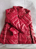 QIYUN 輕薄羽絨服女短款秋冬新款韓版修身薄款短外套女 立領(lǐng)酒紅色 3XL 【130-145斤】 曬單實(shí)拍圖