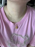 卡百瑞黃金點鉆葫蘆吊墜女 999足金鑲嵌點鉆福祿葫蘆掛墜送女友禮物 小號吊墜約3.5克 曬單實拍圖