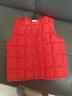 巴布豆兒童馬甲秋冬新款寶寶衣服男童背心可愛(ài)女童夾棉內搭背心休閑外穿 紅 120 曬單實(shí)拍圖