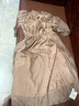 皮爾卡丹（pierre cardin）連衣裙女裝法式沙灘飄逸夏季氣質(zhì)名媛設(shè)計感小眾雪紡襯衫中長裙子 卡其色高品質(zhì) M 曬單實拍圖