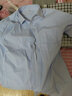 啄木鳥(niǎo)【免燙新疆棉】短袖襯衫男士夏季薄款寬松商務(wù)正裝條紋格子衣服男 301藍粗條 40 (130-150斤) 曬單實(shí)拍圖