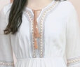 百圖betu女裝夏新款連衣裙仙女裙子波西米亞風(fēng)連衣裙女2404T98 米白 M 曬單實(shí)拍圖
