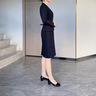 凡小如黑色面試鞋女空姐工作鞋低跟高跟鞋粗跟舒適軟底職業(yè)通勤皮鞋單鞋 黑色 38 曬單實(shí)拍圖