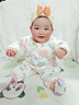 李晨曦（Lichenxi）嬰兒護(hù)鹵門頭巾帽子夏季可愛洋氣薄款男女寶寶夏天透氣遮腦門包頭 麗HAPPY蝴蝶結(jié)印度帽—淺黃色 適合3-18個(gè)月寶寶頭圍40-48CM 曬單實(shí)拍圖
