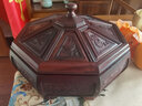 杺園 緬甸花梨紅木干果盒中式帶蓋分格糖果盒客廳木質(zhì)瓜子水果零食盤(pán) 大葉紫檀雕花寶塔蓋果盤(pán) 曬單實(shí)拍圖