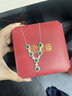 老廟翡翠項(xiàng)鏈祖母綠Y型火彩鉆鑲S925銀項(xiàng)鏈女生生日禮物貴氣顯白顯瘦 翡翠項(xiàng)鏈女 曬單實(shí)拍圖