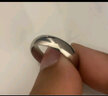 周六福（ZLF） S925銀飾情侶戒指男女簡約素圈銀飾對戒 父親節(jié)禮物 女戒16號 曬單實拍圖