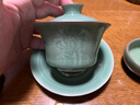 龍泉青瓷三才蓋碗大容量陶瓷手工敬茶泡茶碗分茶器高檔禮盒裝商務(wù)節(jié)日送禮 荷花蓋碗 曬單實(shí)拍圖