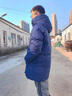 G.DUCKKIDS兒童羽絨服男童中大童長款加厚迷彩童裝2023冬季新款保暖加絨外套 寶藍(lán)迷彩 升級加厚款 160cm 曬單實拍圖